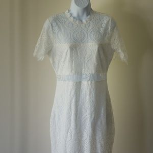 White Lace Dress Size Medium